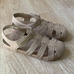 Reef Tan Braided Strap Sandals